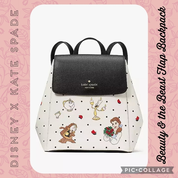 kate spade Handbags - KATE SPADE Beauty & the Beast Flap Backpack